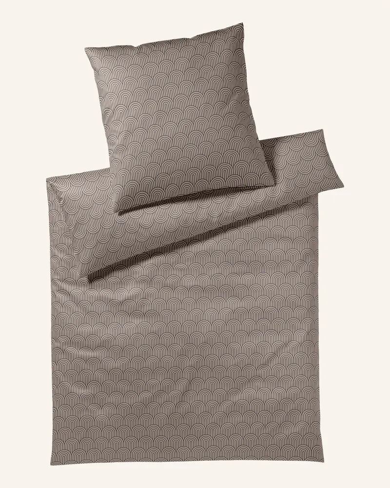 elegante Bettwäsche Maison Arcs braun Taupe