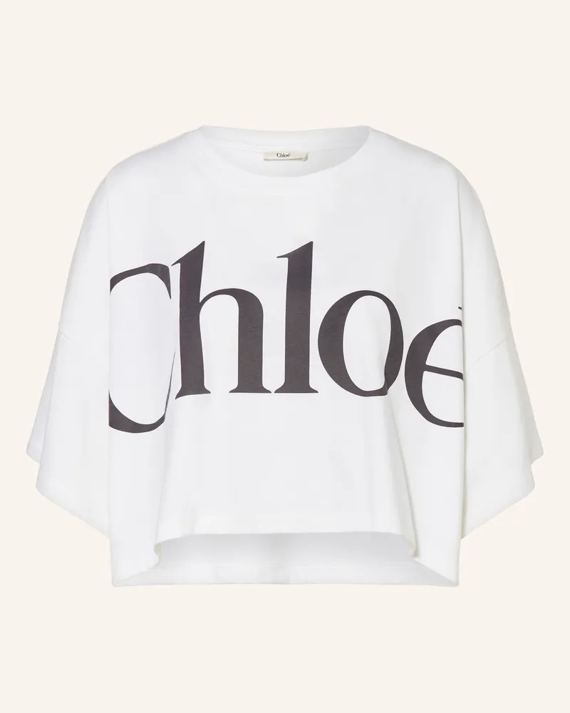 Chloé Cropped-Shirt weiss Ecru