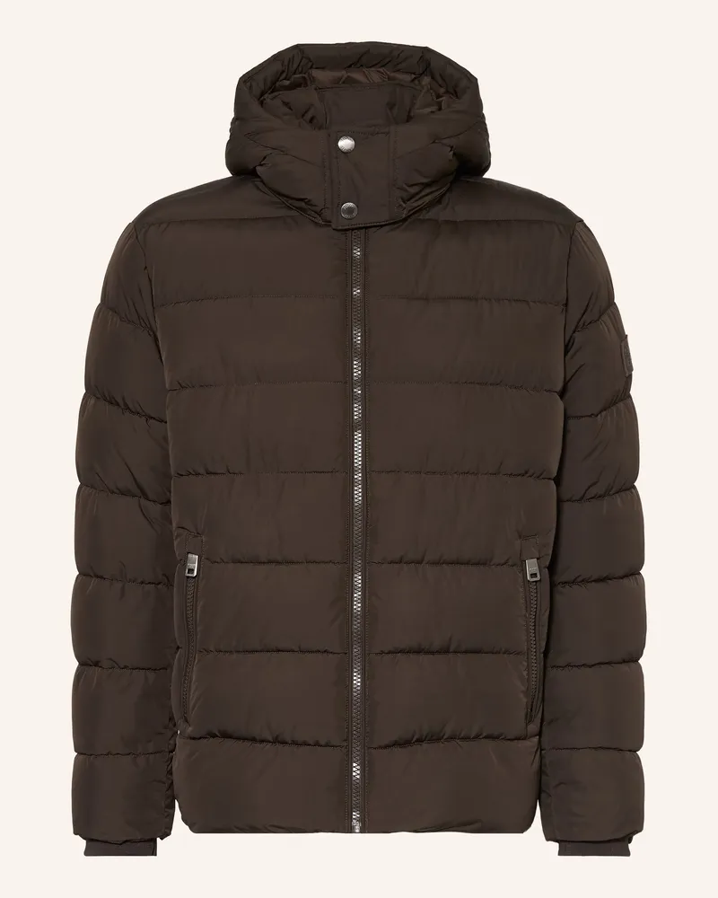JOOP! Steppjacke Joshas Mit Abnehmbarer Kapuze braun Dunkelbraun
