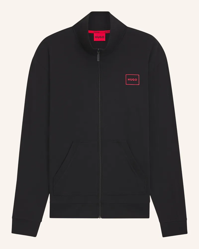 HUGO BOSS Loungewear Jacke Laze Zip Jacket Relaxed Fit schwarz Schwarz