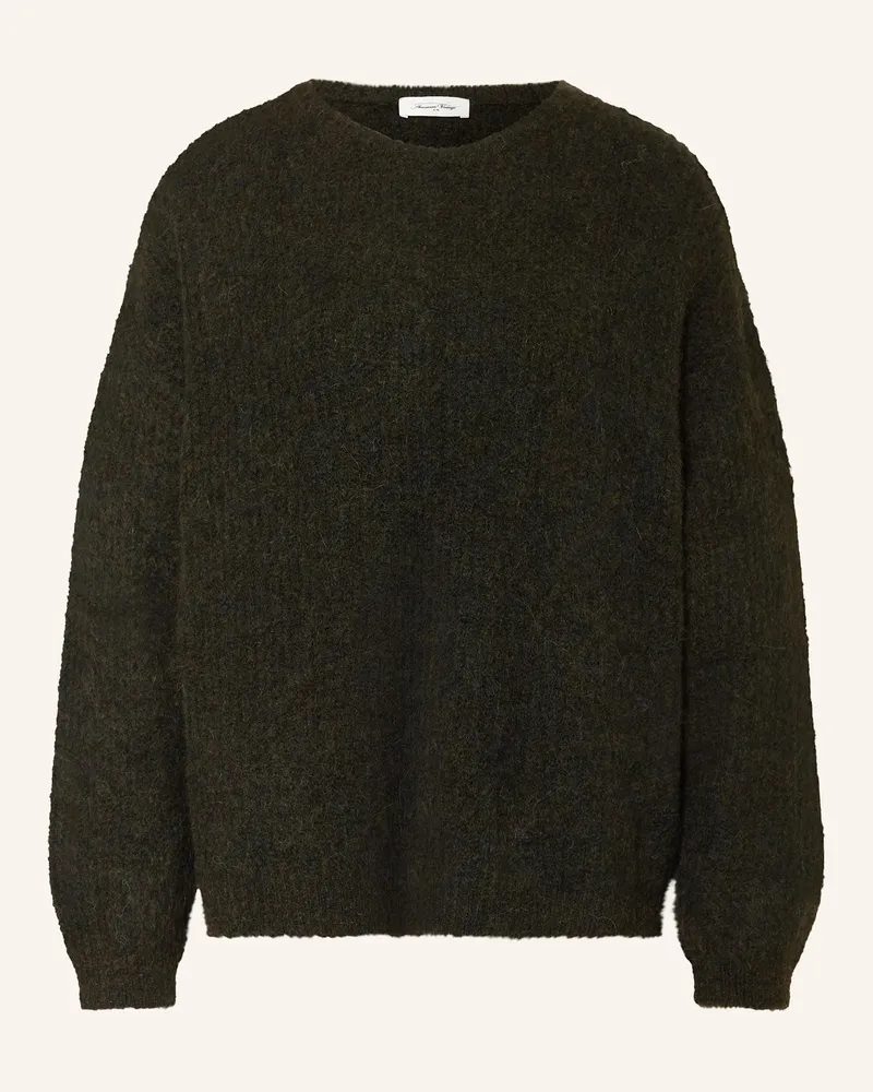 American Vintage Pullover mit Alpaka Dunkelgrün