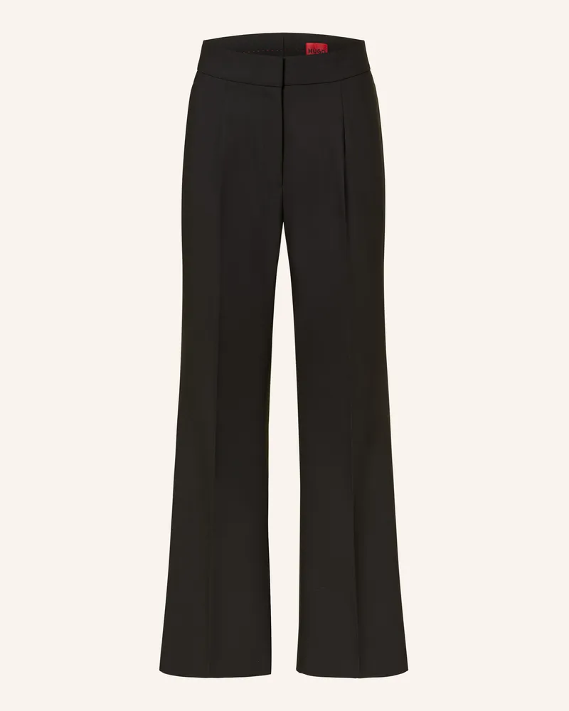 HUGO BOSS Marlenehose Hamaia schwarz Schwarz