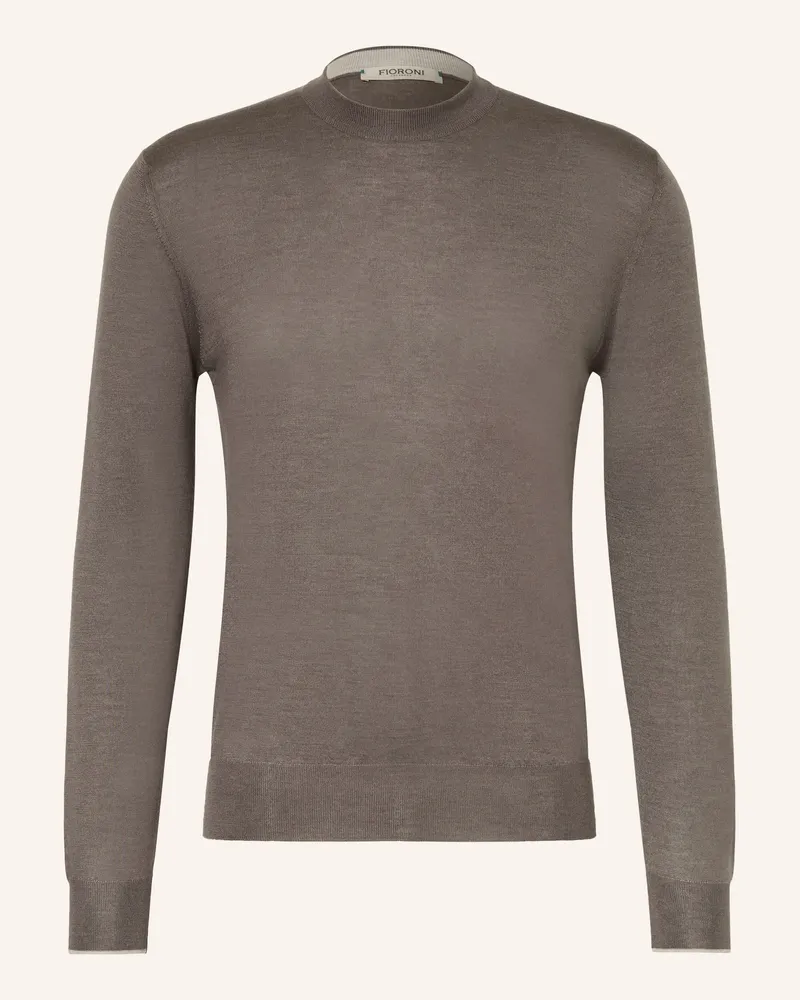 FIORONI Cashmere-Pullover mit Seide Braun
