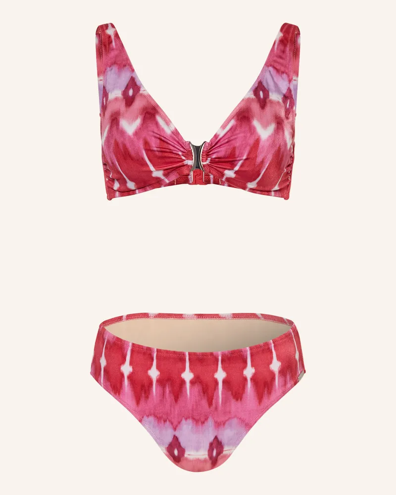 Charmline Bralette-Bikini Ikat Energy pink Pink