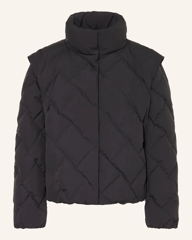 Herno Daunenjacke mit abnehmbaren Ärmeln Schwarz