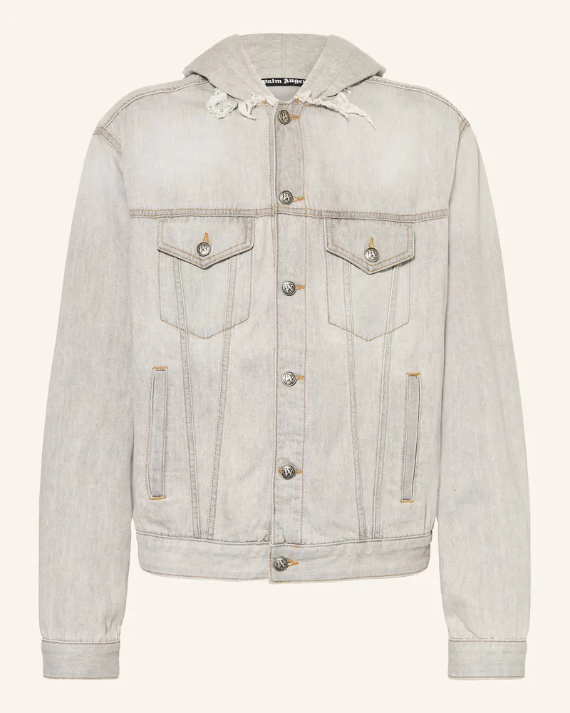 Palm Angels Jeansjacke grau Hellblau