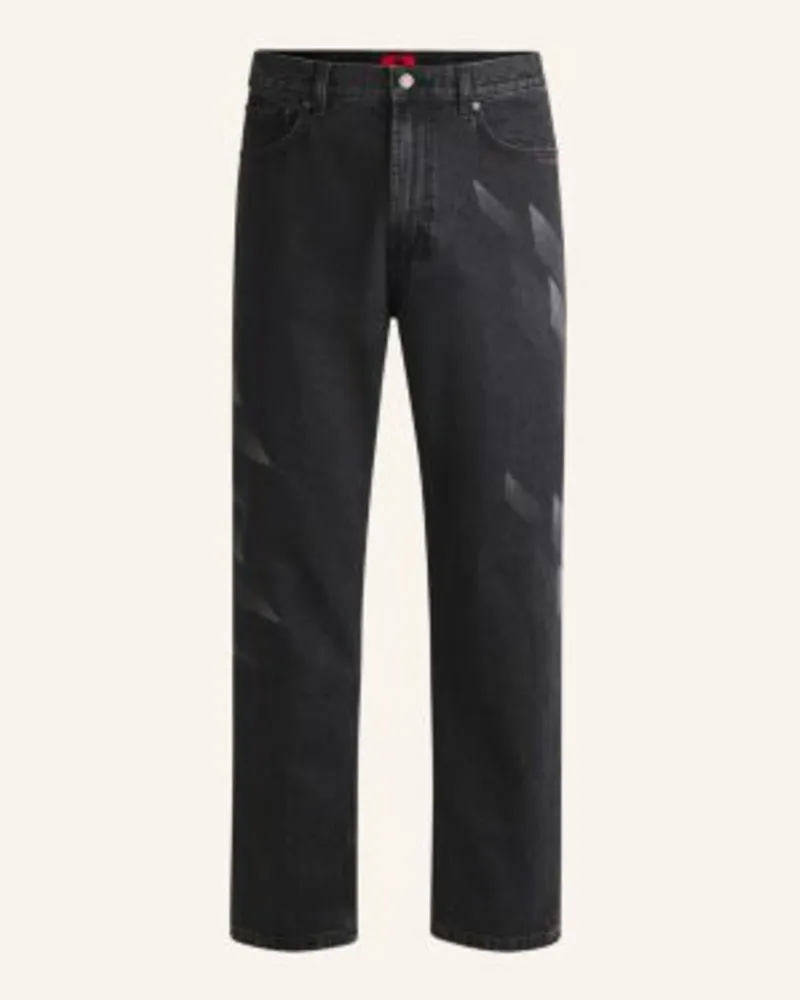 HUGO BOSS Jeans HUGO838_RB Relaxed Fit Schwarz