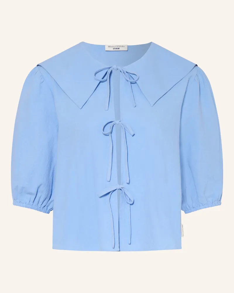 Marc O'Polo Blusenshirt Mit 3/4-Arm blau Hellblau