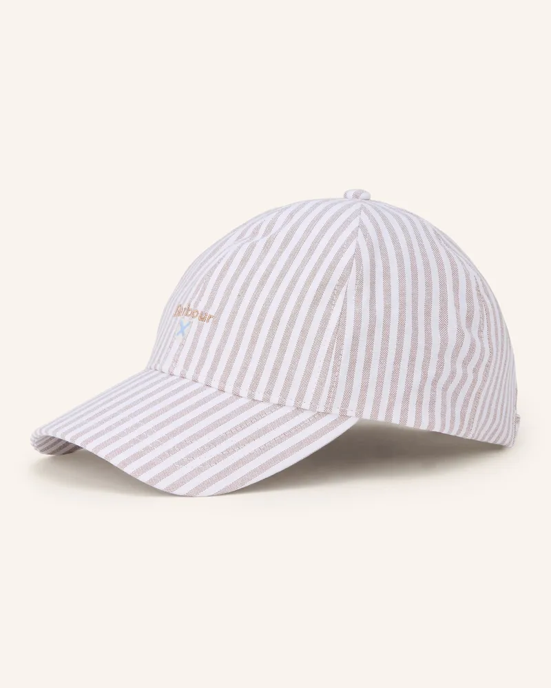 Barbour Cap Cresswell grau Weiss