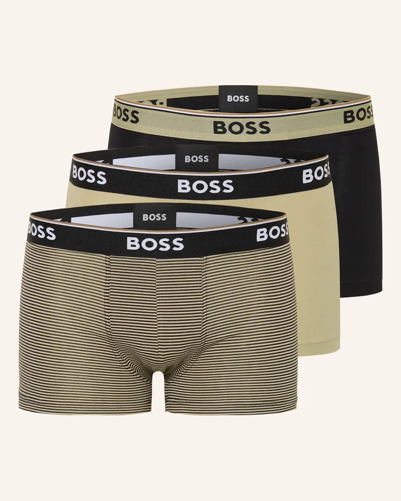 HUGO BOSS 3er-Pack Boxershorts Power gruen Oliv