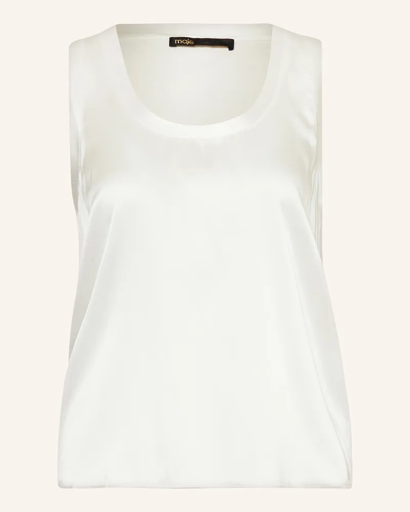 Maje Seidentop weiss Weiss
