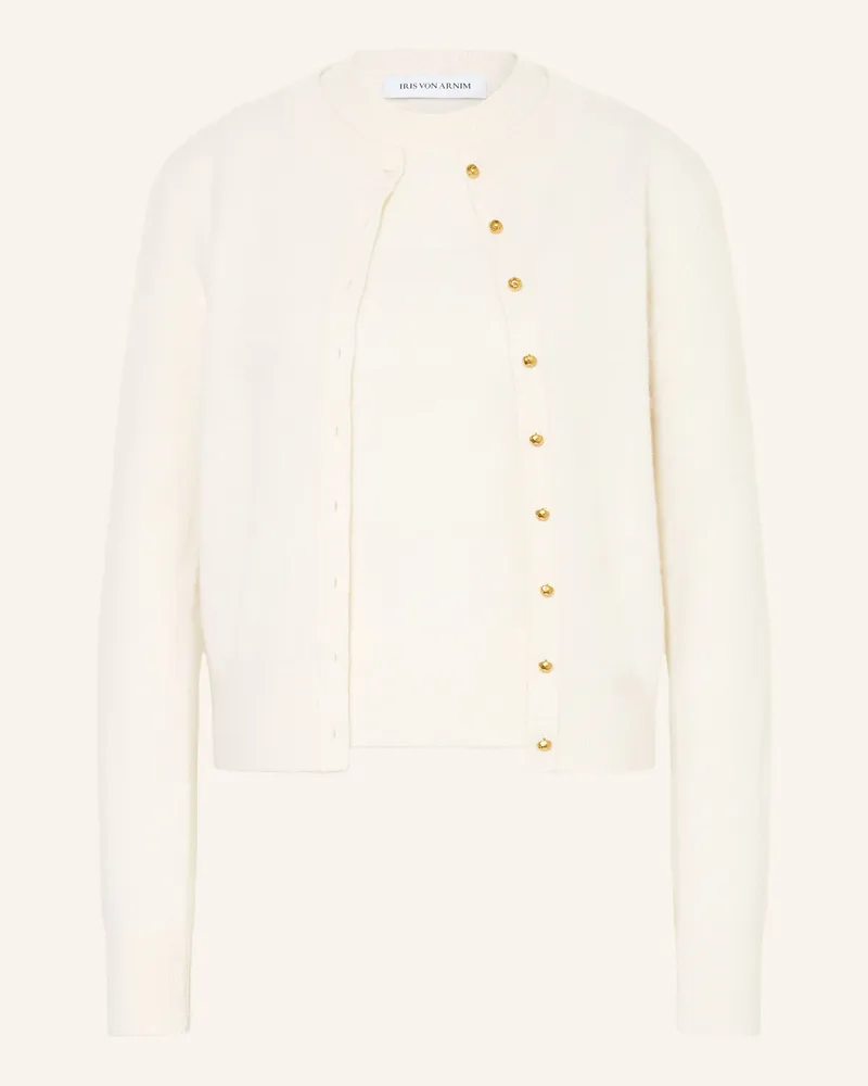 Iris von Arnim Set Odelia: Top Und Strickjacke Mit Cashmere weiss Ecru