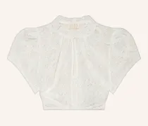 Dirndlbluse Jacira Aus Spitze Mit Rüschen weiss