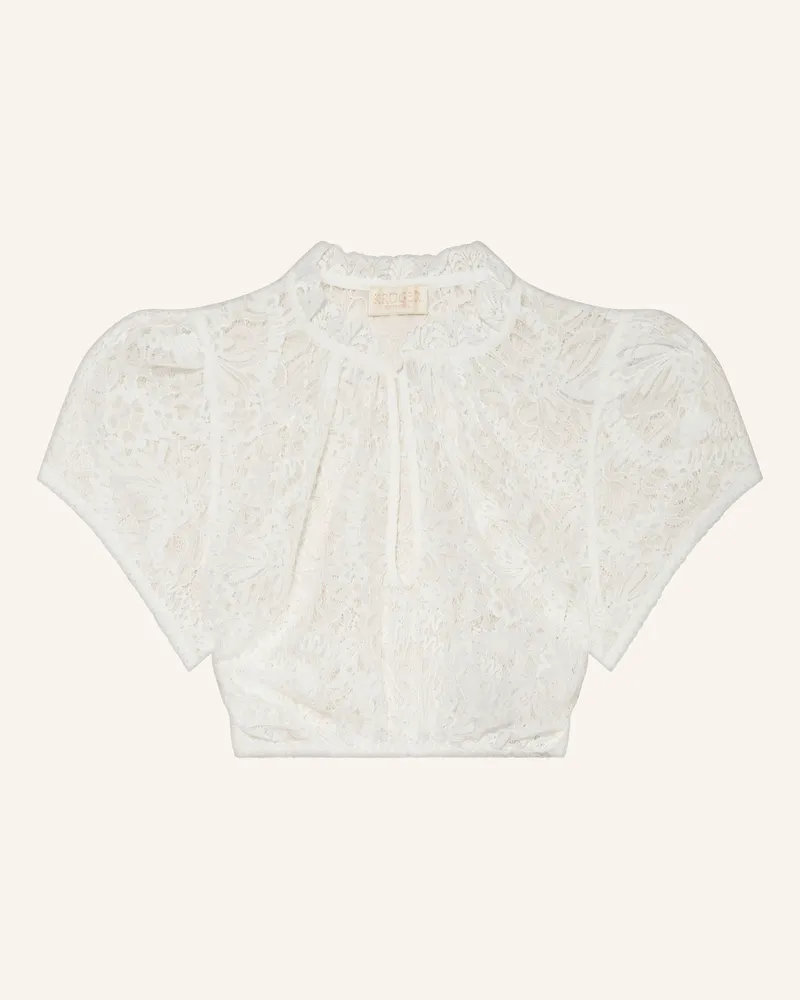 Krüger Dirndlbluse Jacira Aus Spitze Mit Rüschen weiss Ecru
