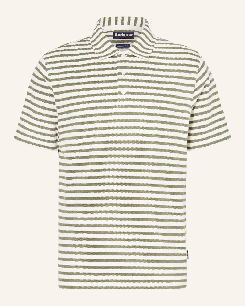 Barbour Strick-Poloshirt Farlam weiss Creme