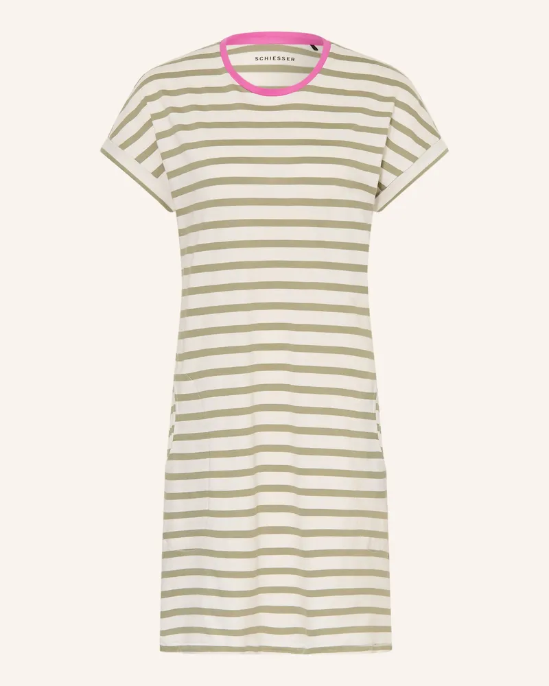 Schiesser Nachthemd Casuals Essentials gruen Ecru