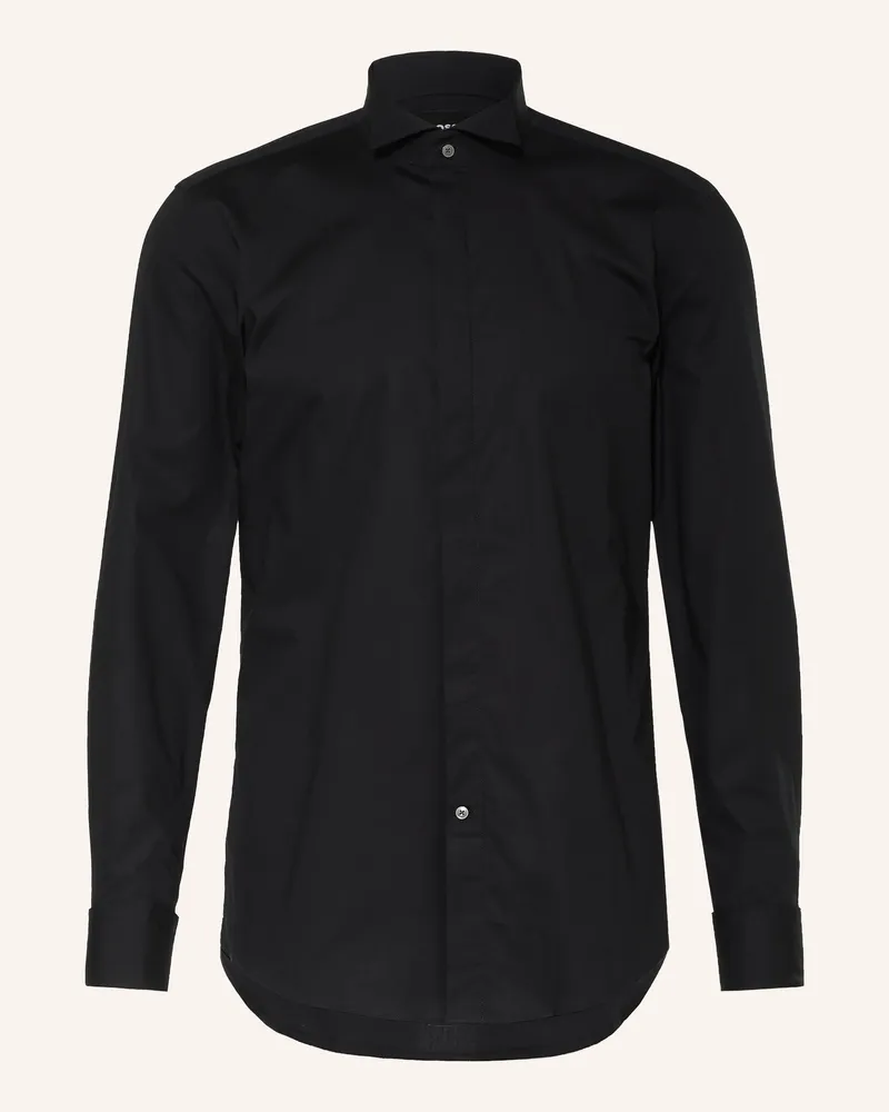 HUGO BOSS Smoking-Hemd Hank Slim Fit schwarz Schwarz