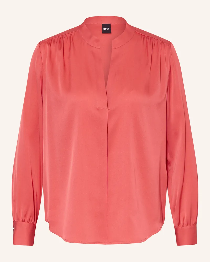 HUGO BOSS Bluse BANORA aus Seide Hellrot