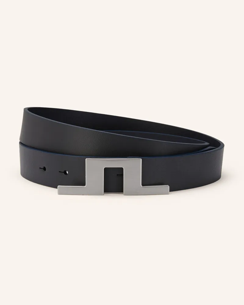 J.Lindeberg Ledergürtel blau Dunkelblau