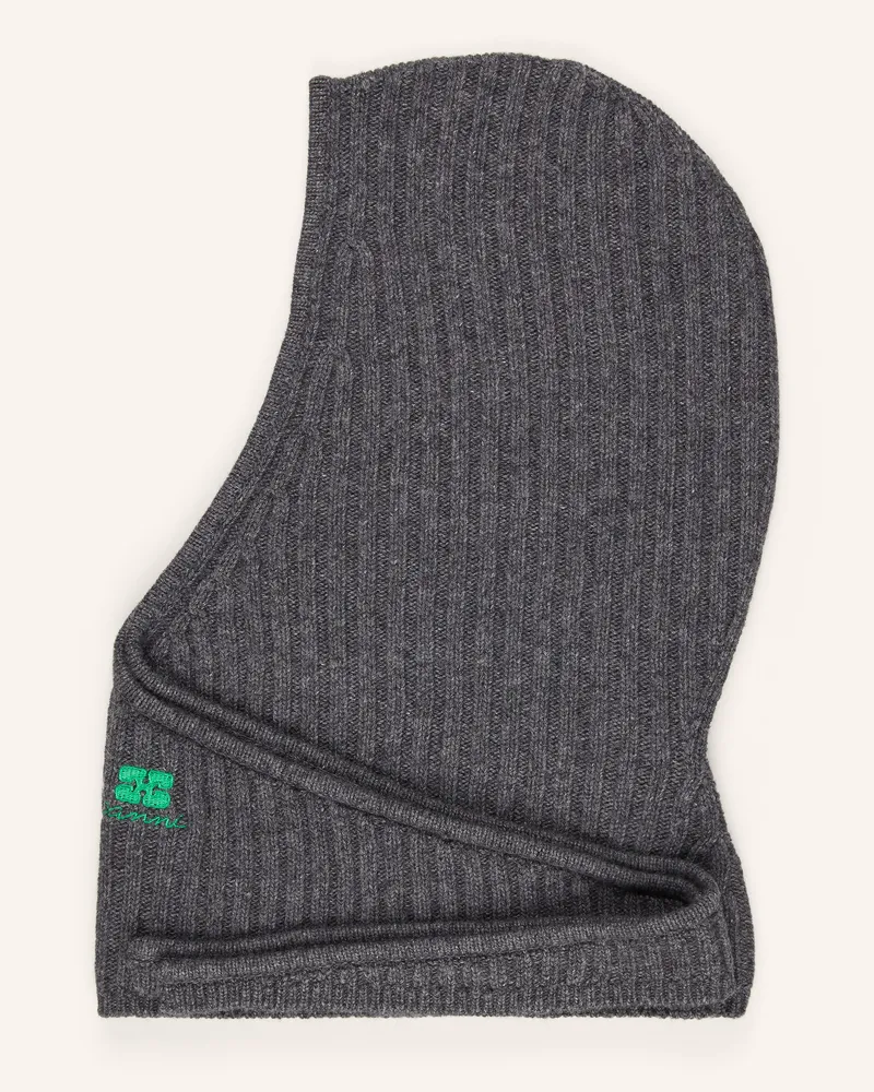 Ganni Mütze grau Dunkelgrau