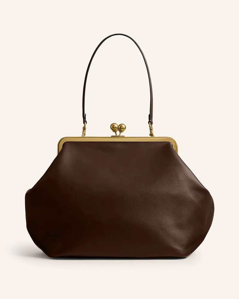 Coach Handtasche Kisslock Frame Large braun Dunkelbraun