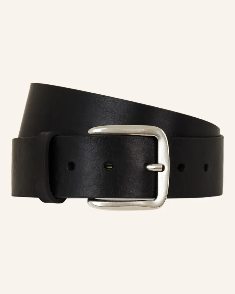 Strokesman's Ledergürtel schwarz Schwarz