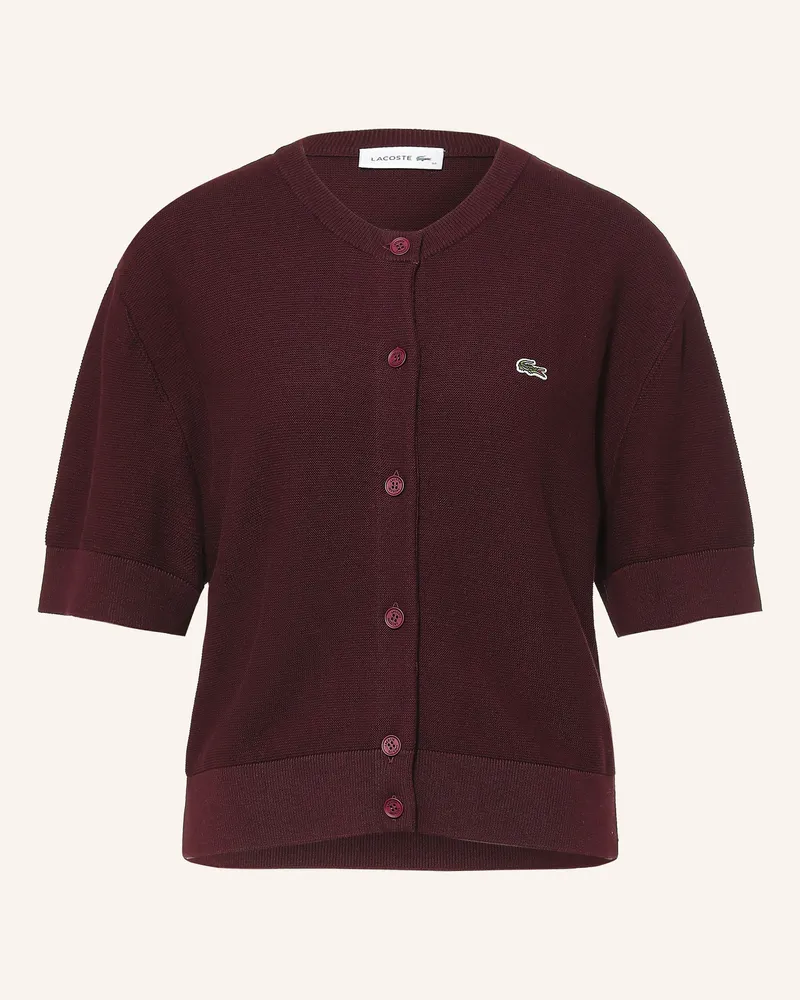 Lacoste Strickjacke rot Dunkelrot