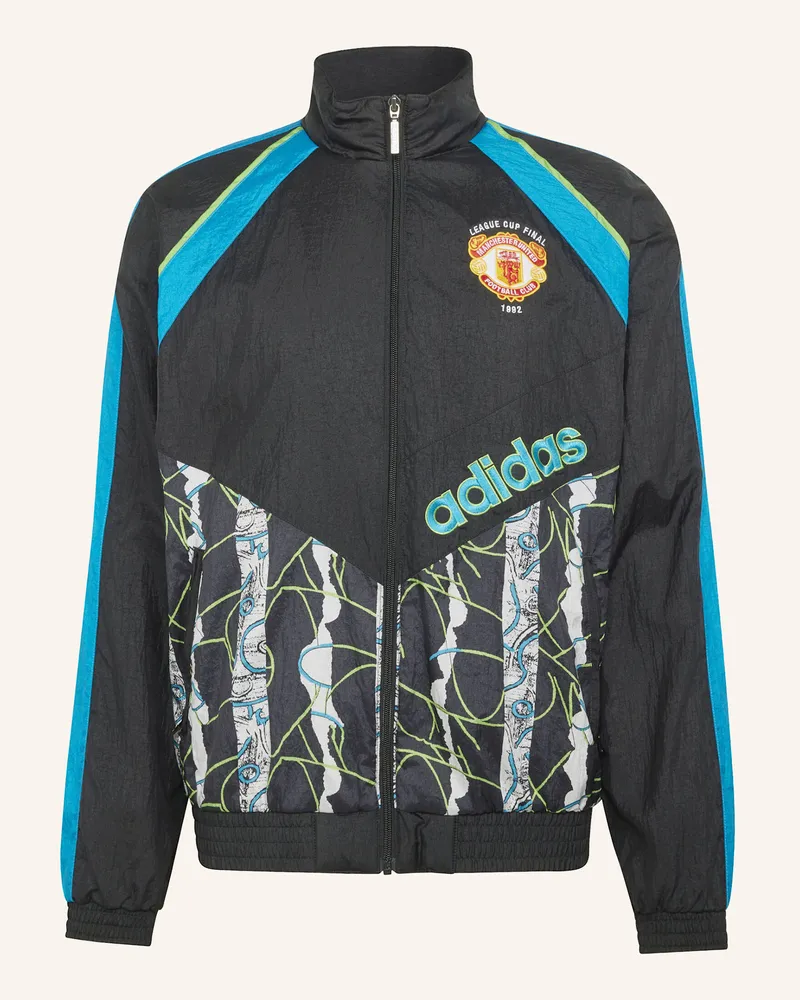 adidas Manchester United Jacke 90, Gewebt schwarz Schwarz