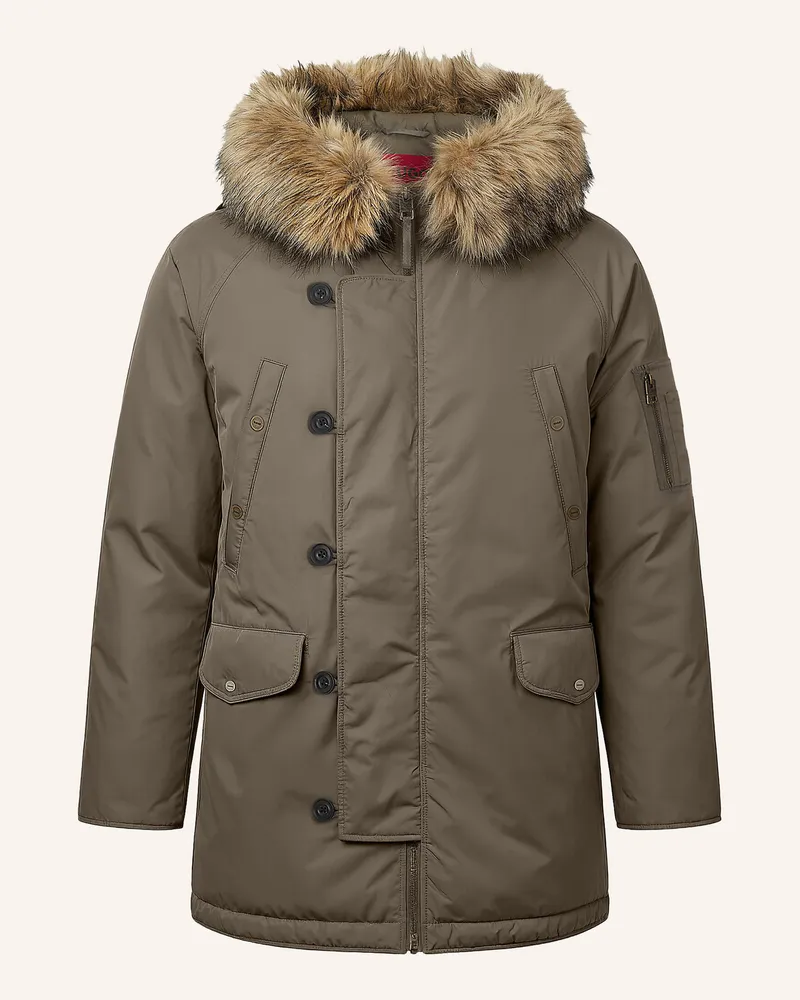 HUGO BOSS Casual Mantel MAKARO2541 Regular Fit Grau