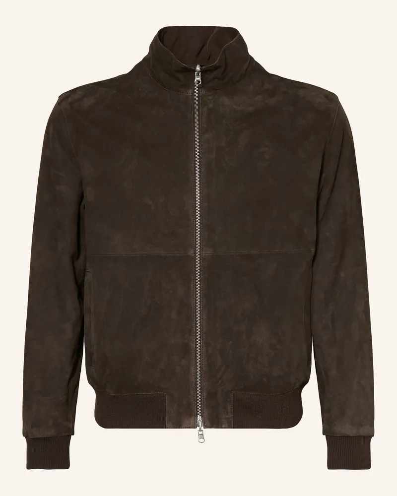 Arma Lederjacke Mateo Zum Wenden grau Dunkelbraun