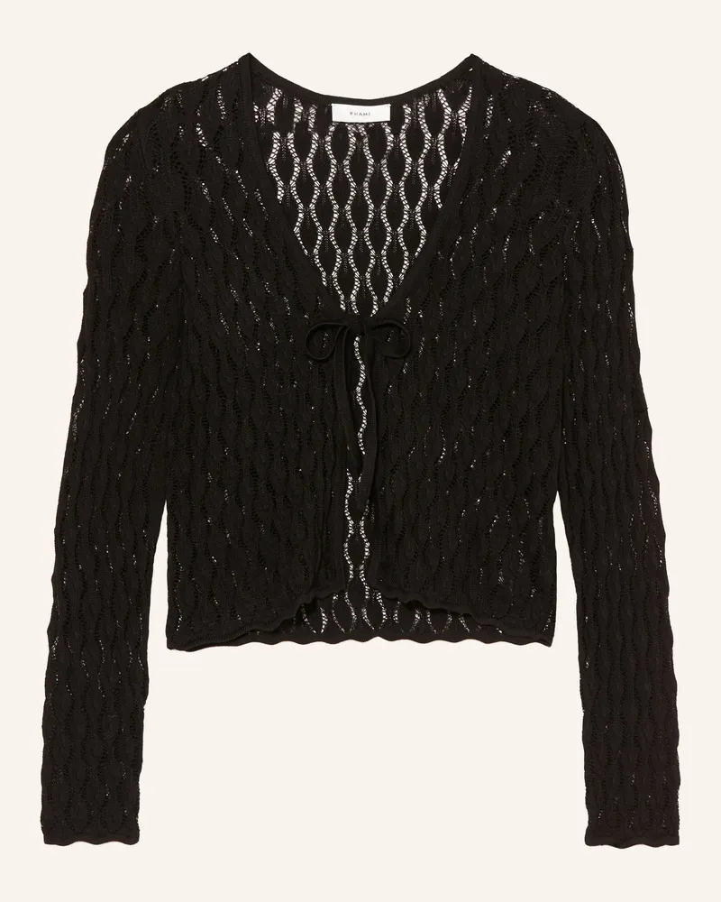 Frame Denim Strickjacke The Getaway schwarz Schwarz