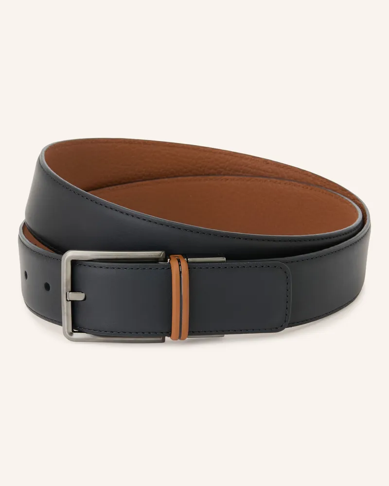 Ermenegildo Zegna Ledergürtel Zum Wenden braun Dunkelbraun