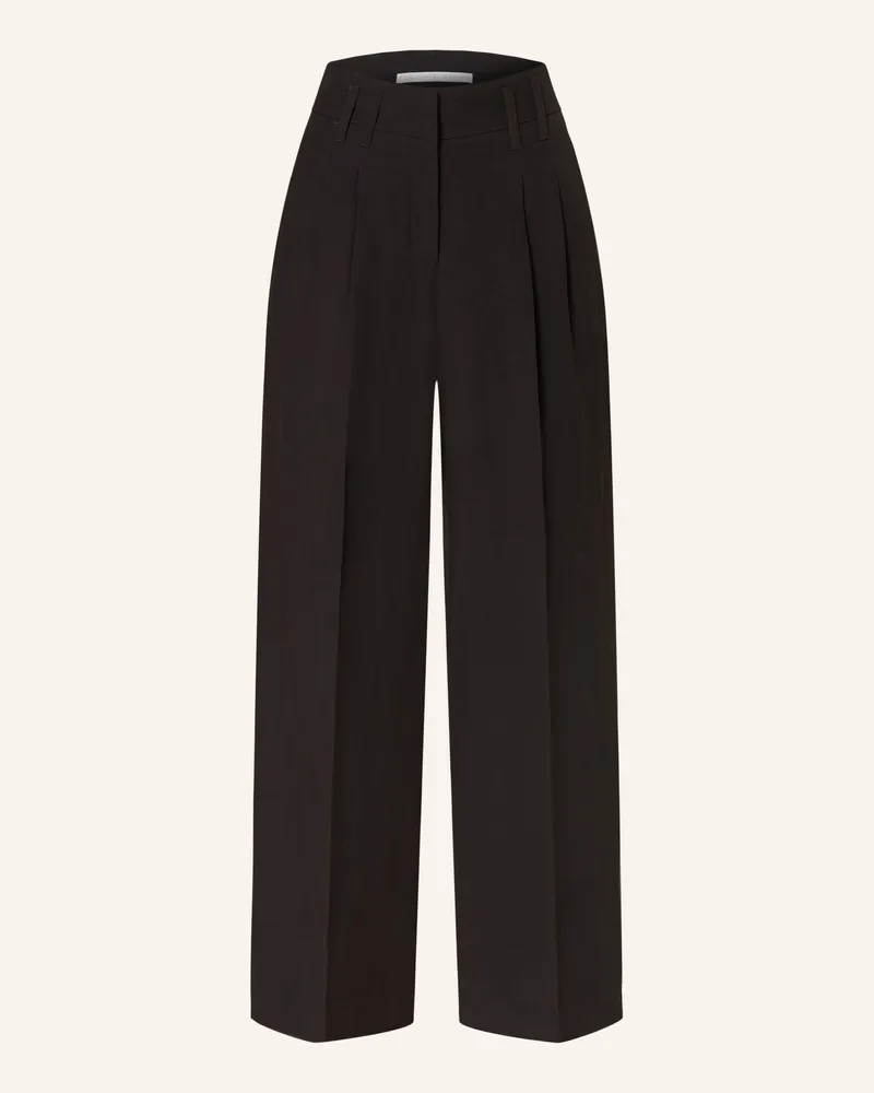 RAFFAELLO ROSSI  Hose MAYLA mit Leinen Schwarz