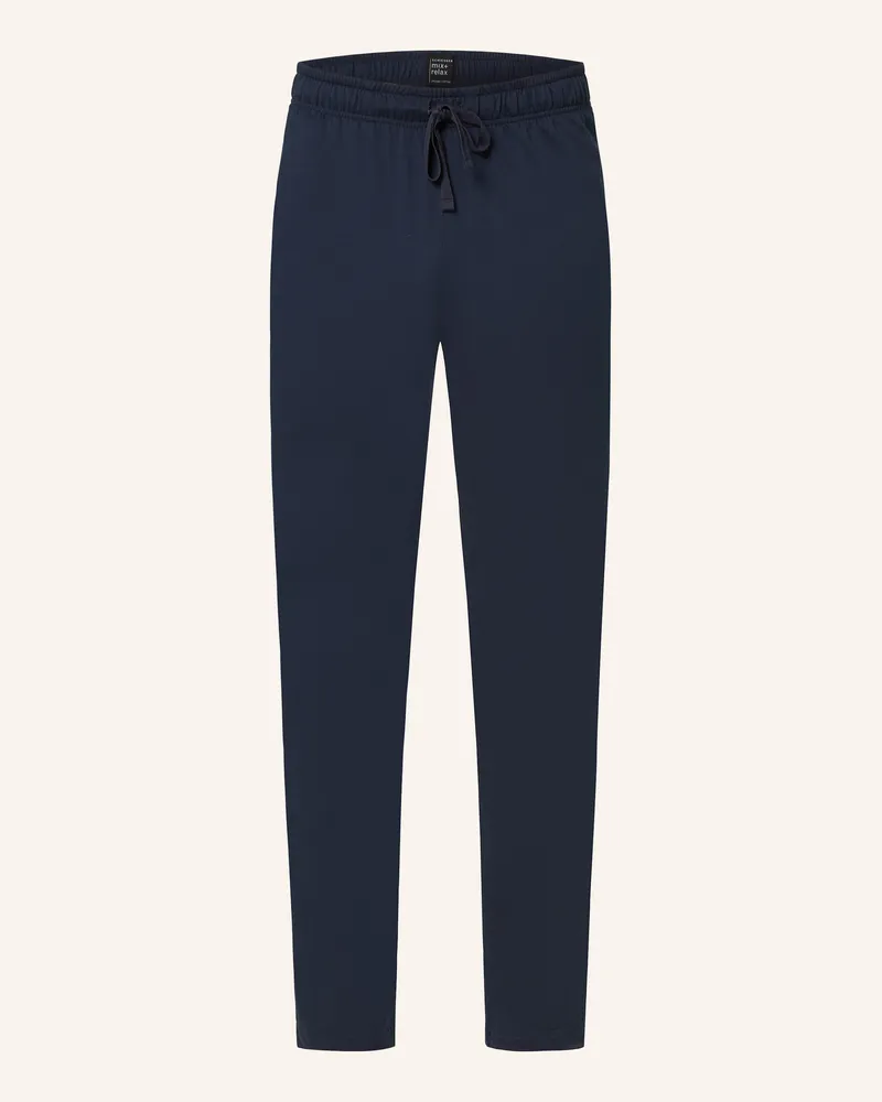 Schiesser Schlafhose Mix+Relax blau Dunkelblau