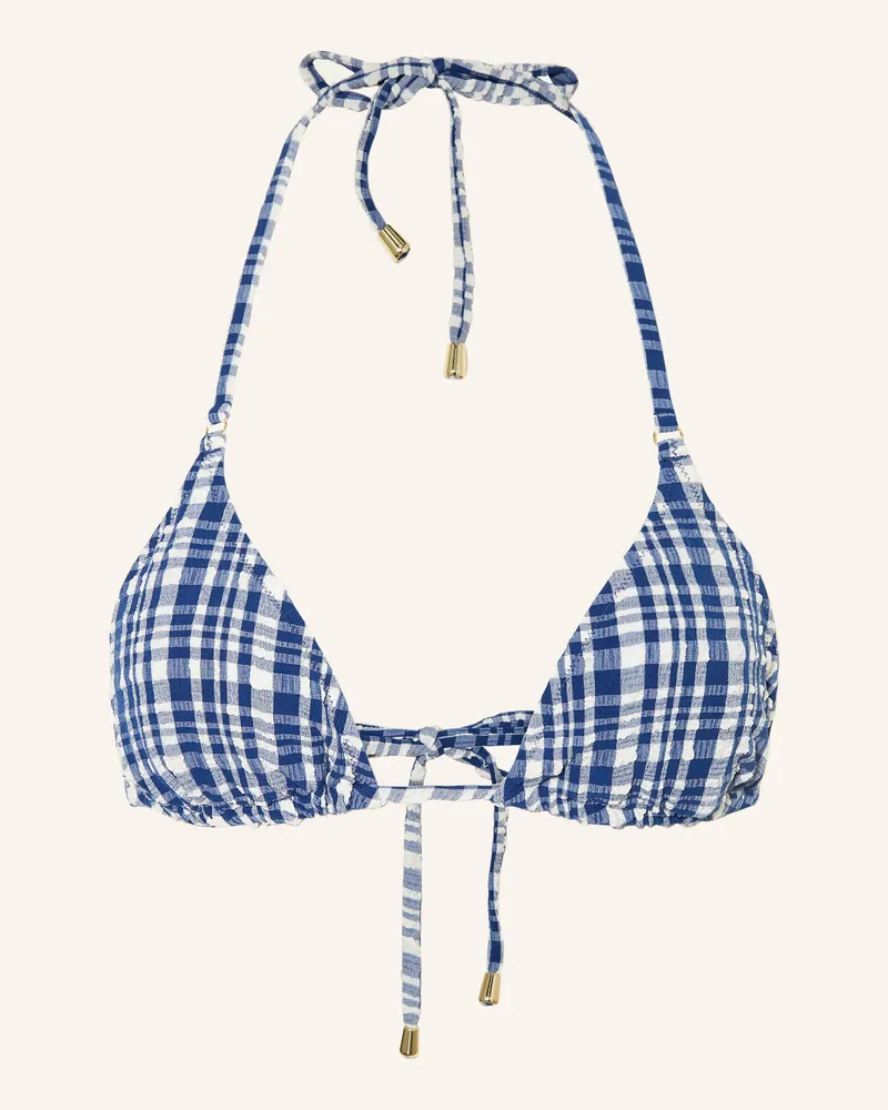 Mrs & HUGS Triangel-Bikini-Top blau Blau