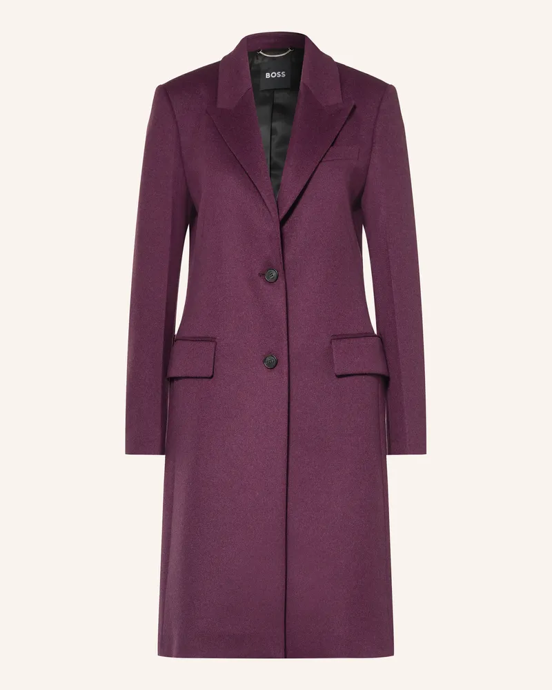 HUGO BOSS Wollmantel Classin lila Dunkellila