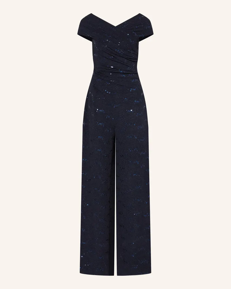 Talbot Runhof Jumpsuit Mit Pailletten blau Dunkelblau