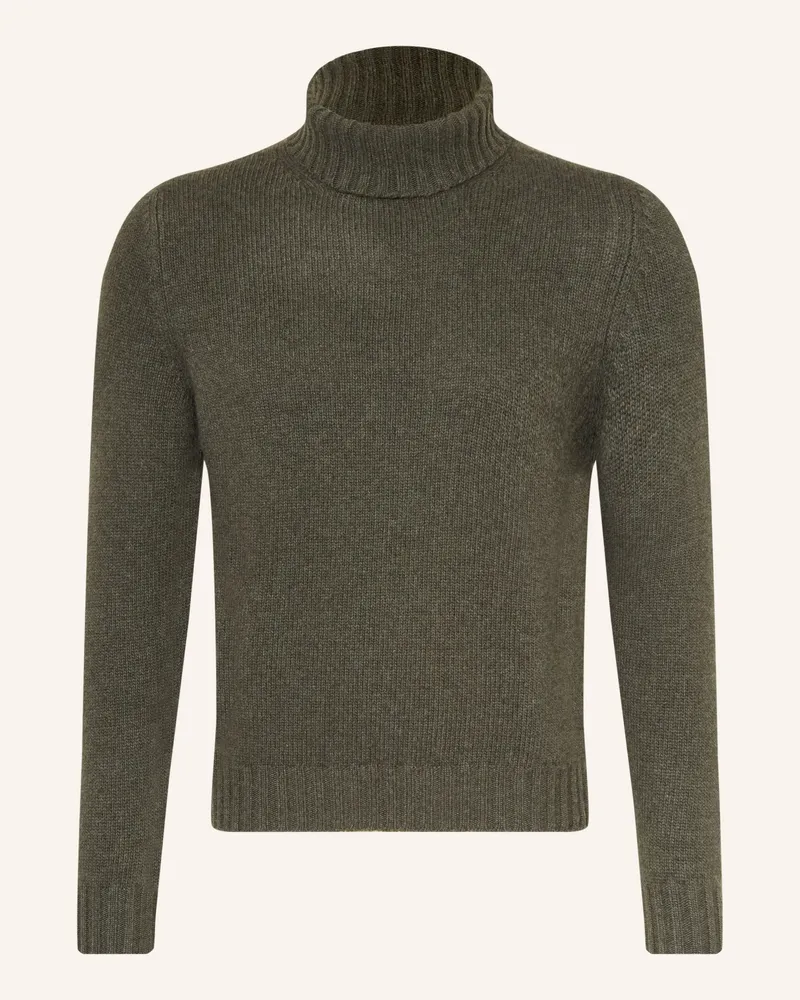 Fedeli Rollkragenpullover Mit Cashmere gruen Oliv