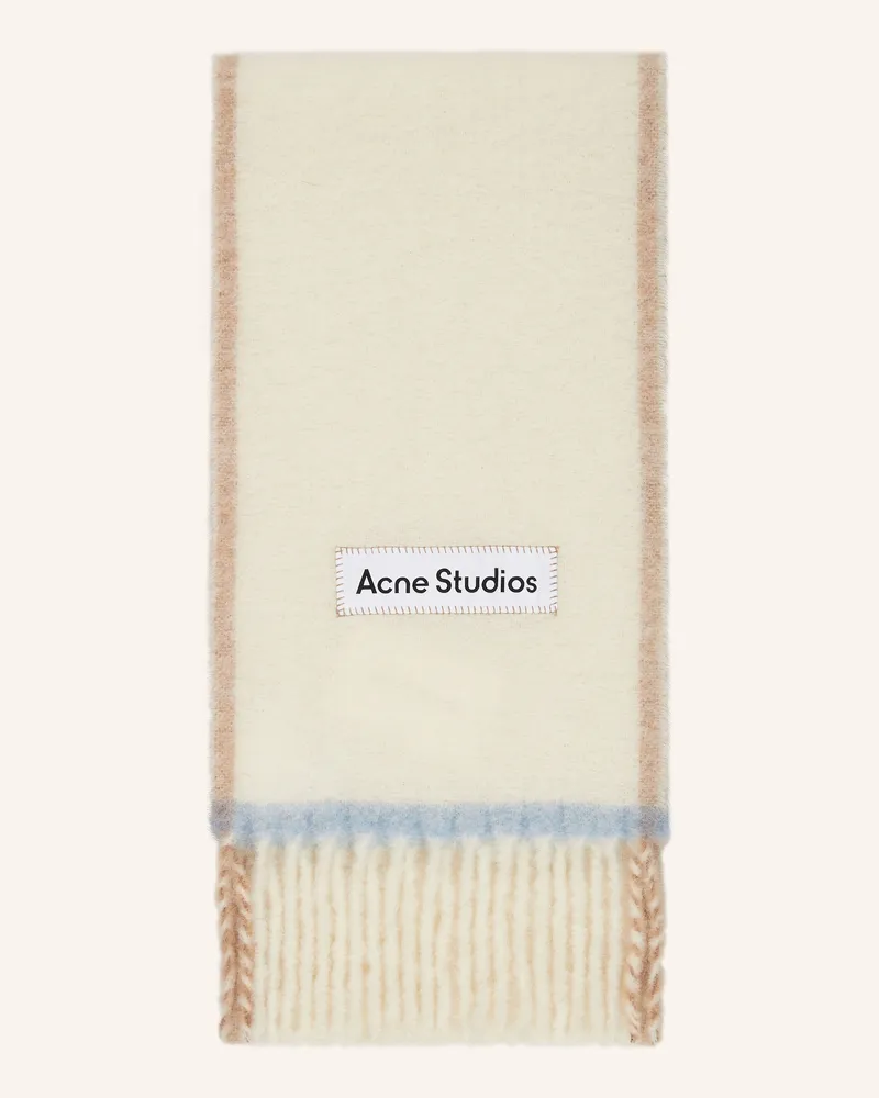 Acne Studios Schal Mit Alpaka weiss Ecru
