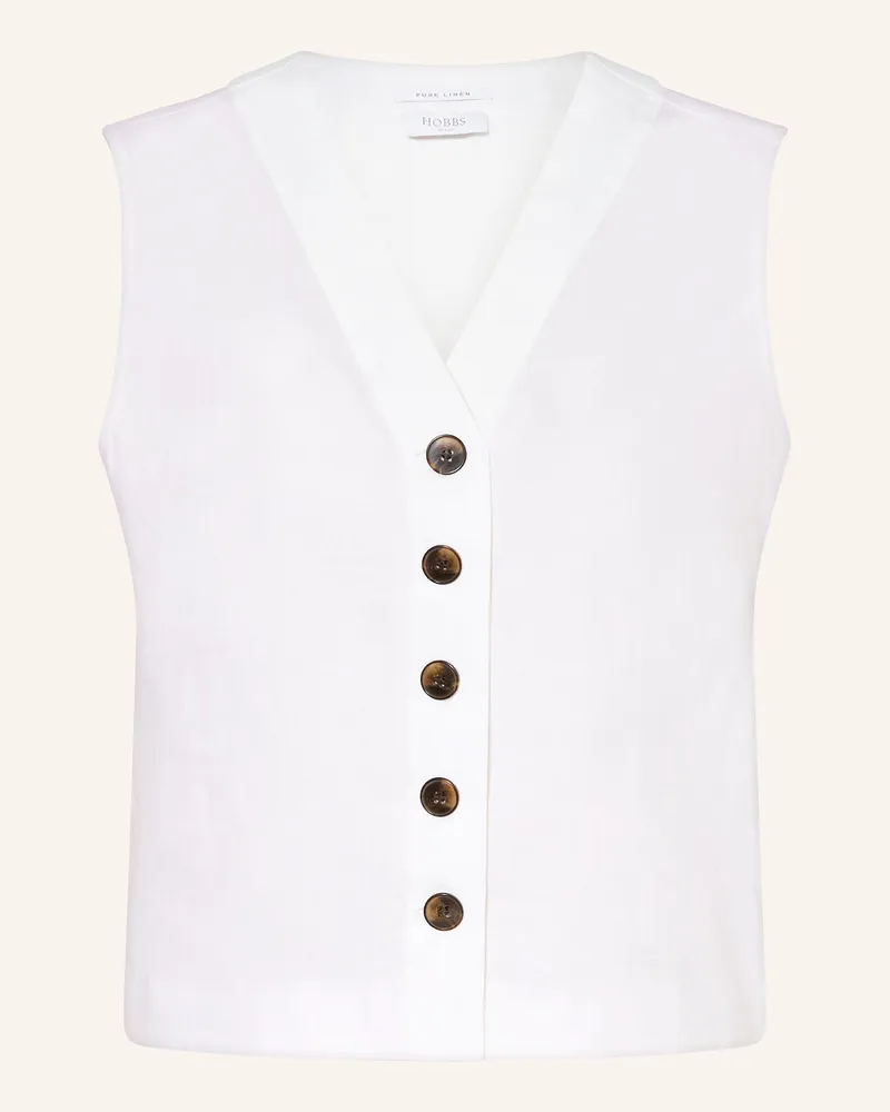 HOBBS London Blusenshirt Kaylee Aus Leinen weiss Weiss