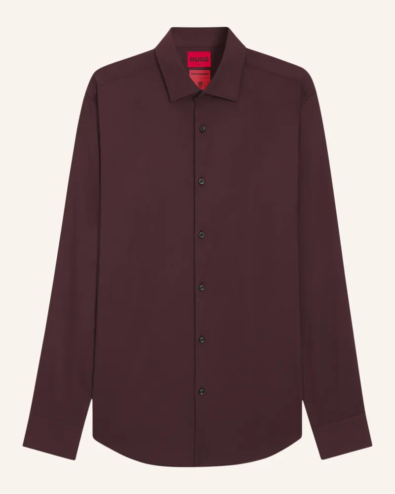 HUGO BOSS Business Hemd Kenno Slim Fit braun Braun