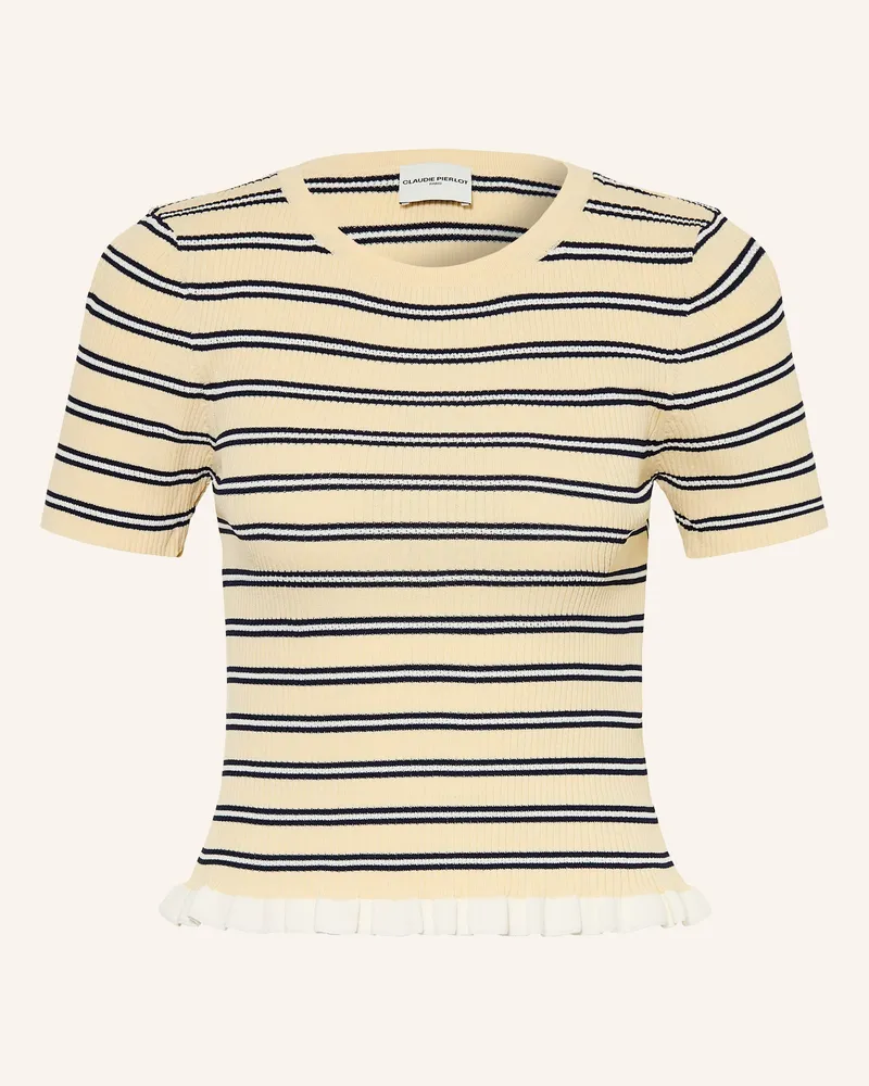 Claudie Pierlot Pullover Mit Rüschen beige Hellgelb