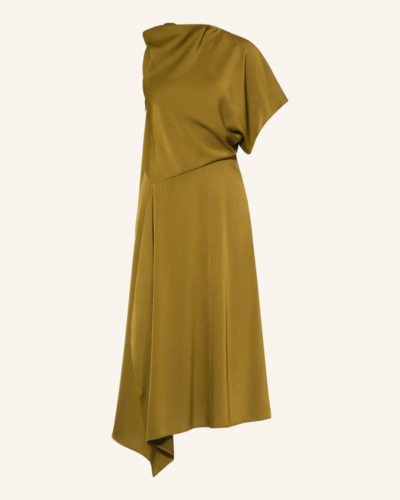 Reiss Satinkleid Naomi gruen Khaki