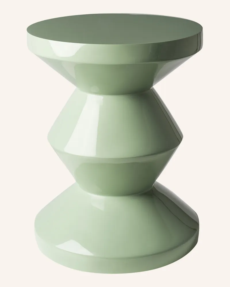 POLSPOTTEN Hocker Zig Zag gruen Hellgrün