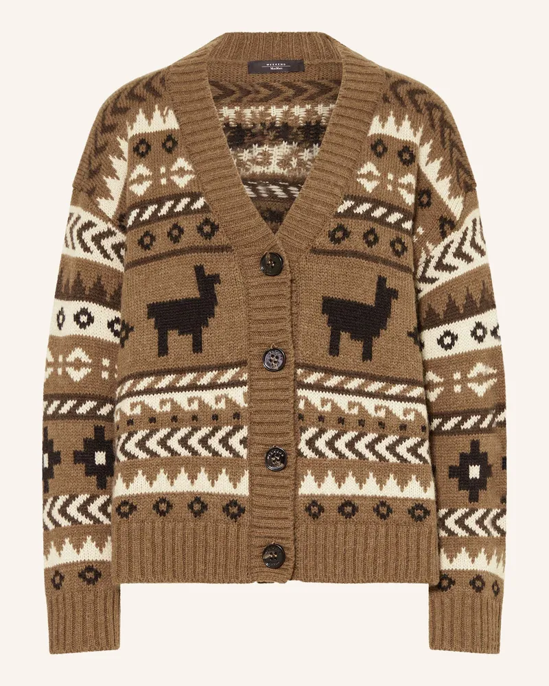 Max Mara Strickjacke OVATTA mit Alpaka Braun