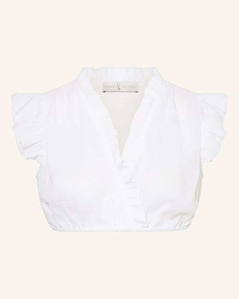 Johann & Johanna Dirndlbluse weiss Weiss
