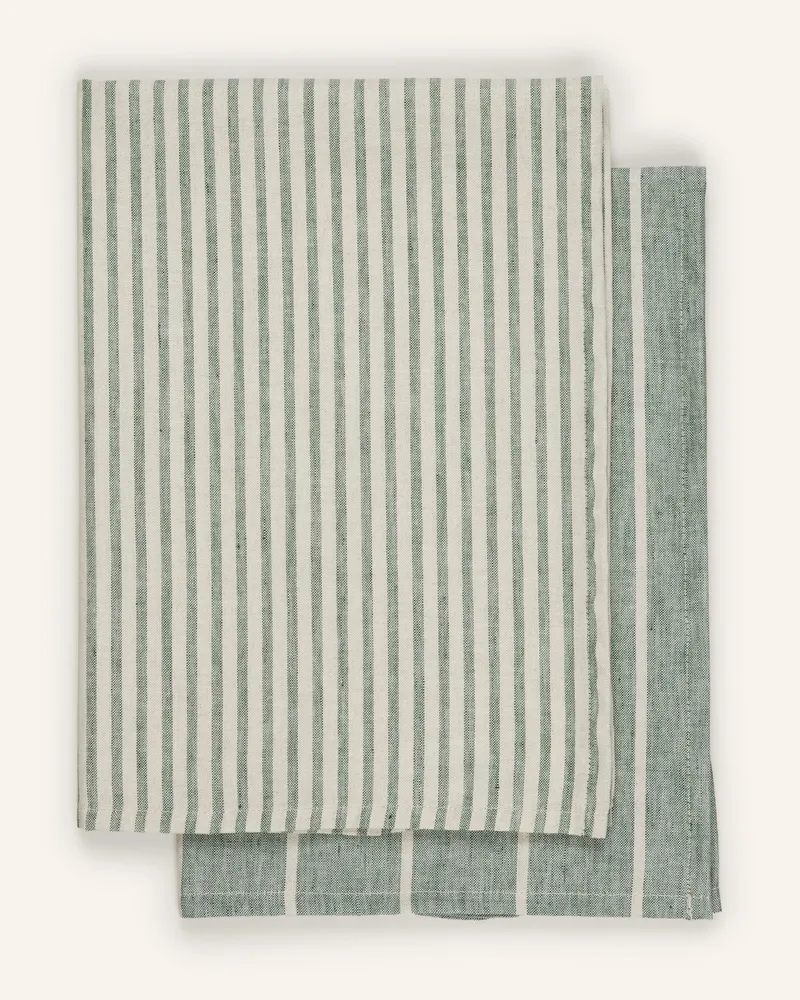 Pichler 2er-Set Geschirrtücher Corin Mit Leinen gruen Grün