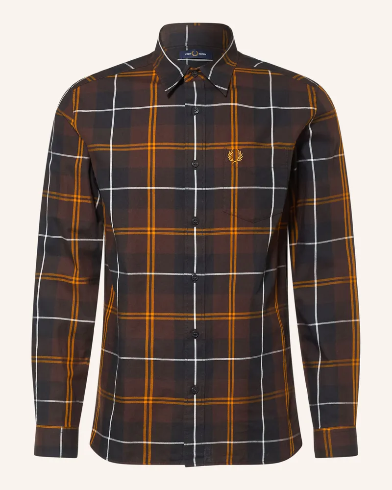 Fred Perry Hemd Comfort Fit braun Dunkelbraun