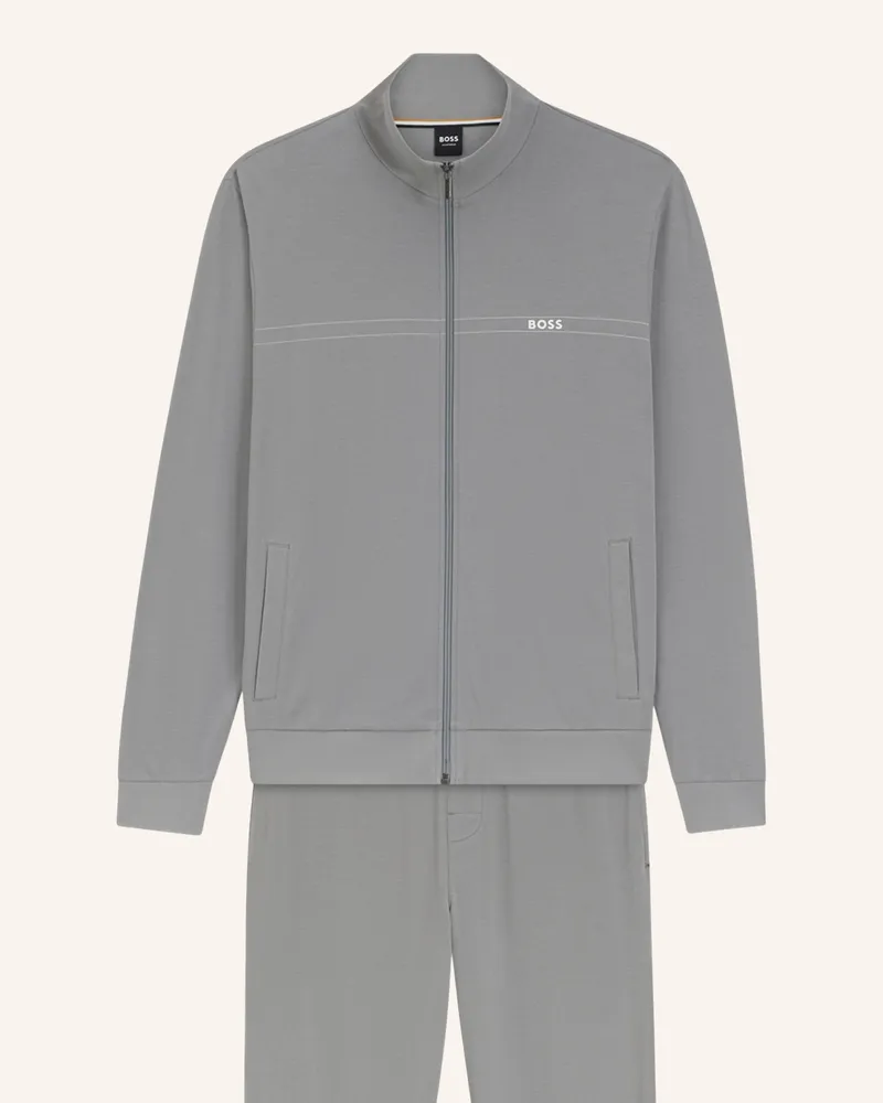HUGO BOSS Loungewear Set 365 Long Set Regular Fit grau Grau