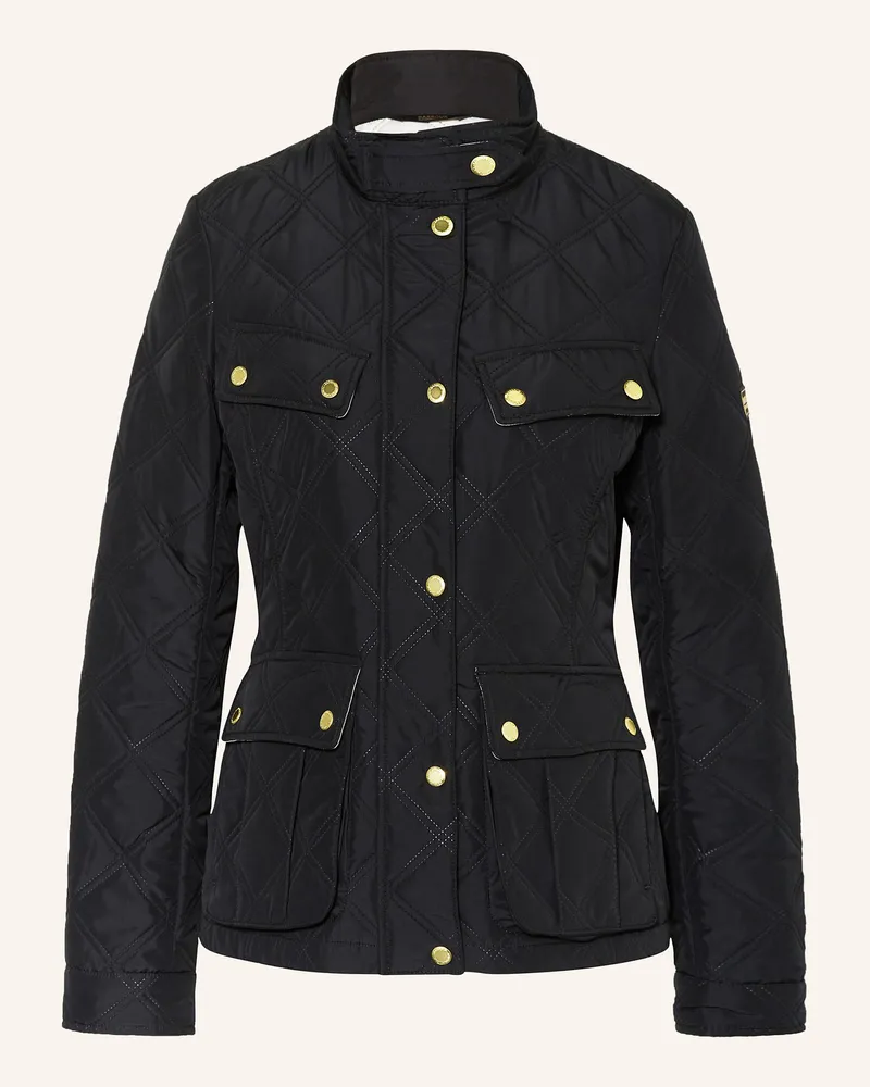 Barbour Steppjacke HALSEY Schwarz
